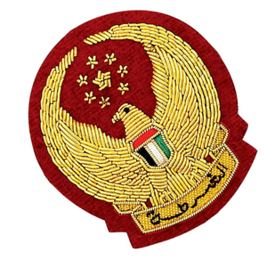 Premium Quality Best Design Custom Hand Made Embroidery Bullion Wire <b>Badges</b> High Quality <b>Badges</b> OEM Service - Product Image 3