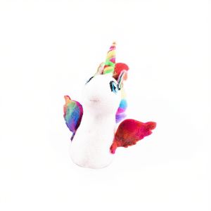 Adorable poupée licorne arc-en-ciel bohème en feutre pour bébé et enfant, décoration murale pour anniversaire - Faite à la main - Product Image 2