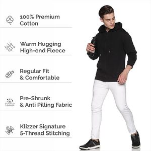 Sudadera con capucha para hombre con cremallera completa, mezcla de algodón, suave, transpirable, cómoda, para gimnasio, ropa urbana, proveedor mayorista de moda - Product Image 5