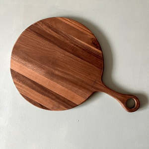 Planche à découper en bois d'acacia avec poignée pour servir, planches à découper de cuisine, pizza, pain, fromage, fruits, légumes - Product Image 3