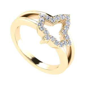 Yellow Gold Plated Leaf Crystal <b>Ring</b> Women Elegant Fashion Jewelry Statement <b>Ring</b> Gift Accessory Stylish Daily Wear - Product Image 1