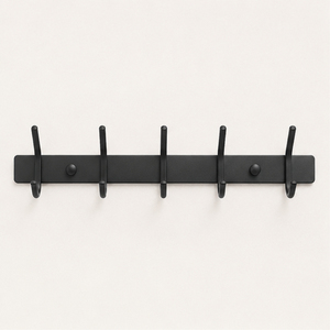 Support mural classique pour ustensiles de cuisine, gain de place, rail de rangement noir mat pour casseroles et poêles, pour l'organisation de la cuisine - Product Image 6