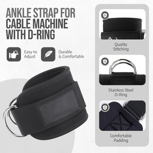 Premium Fitness Combo Set Featuring <b>Hip</b> Resistance Band Adjustable Ankle Strap Barbell <b>Pad</b> and Heavy Duty Lifting Straps 2026 - Product Image 6