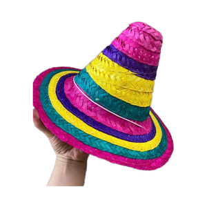 Traditional Straw <b>Hat</b> for Mexican Festivals/ Conical Bamboo <b>Hat</b> Handmade Party <b>Holiday</b> Wedding Farmer Daily <b>Hat</b> Gift Decor - Product Image 1