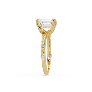 IGI Certified 2.00 Carat <b>Emerald</b> Cut CVD Lab Grown Diamond Solitaire Engagement <b>Ring</b> for Women 14K/18K Gold Classic Fine Jewelry - Product Image 3