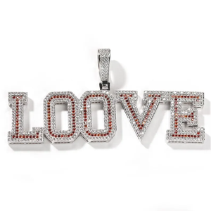 Colgante de Lujo con Moissanita en Forma de Corazón, Joyería Hiphop para Fiesta, Plata de Ley 925, Color y Tamaño Personalizables, Unisex - Product Image 5
