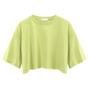 T-shirts courts personnalisés par le fabricant, en coton 100% uni, coupe ample, pour femmes - Product Image 2