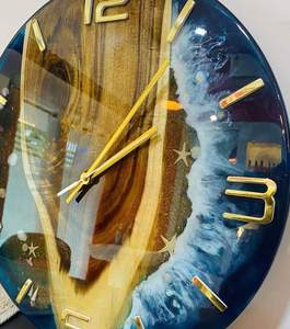 Export Quality Handcrafted Resin Art Wall <b>Clock</b> for Living Room or Bedroom and Office Decoration Available At Reasonable Price - Product Image 6
