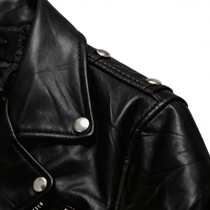 2025 New Fashion Men's Streetwear Casual Long Sleeve PU <b>Leather</b> <b>Jacket</b> <b>Retro</b> Zipper Decoration OEM Service Windproof Breathable - Product Image 3