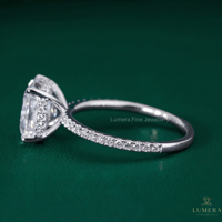 Anillo Solitario con Diamante Cultivado en Laboratorio, Corte Brillante, Chapado en Oro de 18K, Calidad VVS-VS, Certificado IGI, para Boda y Compromiso
