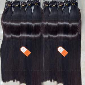 Extensions de cheveux Remy humains crus vietnamiens Super Double Drawn 100% vrais paquets de trame de Machine noire naturelle - Product Image 3