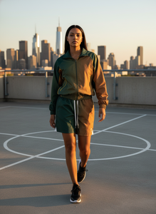 Addahar Brand Unisex Tracksuit Set Gradient Color <b>Jacket</b> Shorts Short Sleeve Elastic Waist Breathable 100% Nylon Printed Hooded - Product Image 5