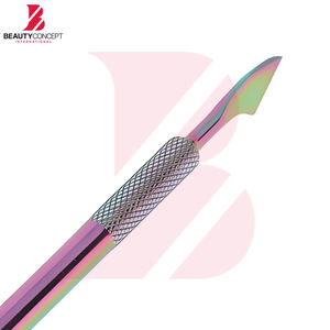 Kit d'outils professionnels en acier inoxydable couleur arc-en-ciel à double extrémité pour repousser les cuticules et nettoyer les ongles, pour pédicure, manucure et nail art - Product Image 4