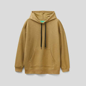 Sweat à capuche marron pour femme, best-seller, vêtements décontractés, matière en molleton de coton respirant et léger, impression personnalisée OEM disponible - Product Image 5