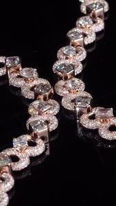 12mm Infinity Link Lab Grown Diamond Chain Mixed Shape Asscher Bezel 925 Sterling <b>Silver</b> Hip Hop <b>Necklace</b> Pass Bling Luxury - Product Image 3
