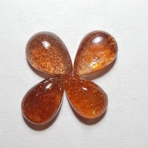 Cabochons en pierre de soleil naturelle 7x10mm, forme poire, dos plat, pierres semi-précieuses en vrac pour la fabrication de bagues, colliers et bijoux, au prix le plus bas - Product Image 2