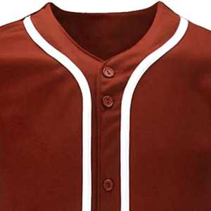 Camiseta de Béisbol para Hombre, Manga Corta, Color Sólido, Cierre de Botones, Transpirable, Poliéster, Corte Regular, Ropa Deportiva para Adultos - Product Image 4