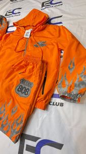 High Quality Winter Casual 2-Piece Windbreaker Shorts Hooded Jacket Streetwear Reflective Logo Zipper <b>Puller</b> Quick Dry Shorts - Product Image 6