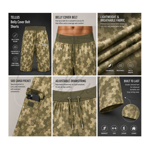 Shorts de bain islamiques Awrah pour hommes, personnalisables avec logo, nouvelle collection, vêtements de sport Sunnah, tenue de bain Halal - Product Image 3