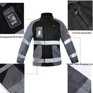Perfectionists CE Certified <b>High</b> <b>Visibility</b> Breathable Rip-Stop Polyester Zippered Reflective <b>Softshell</b> Unisex Work <b>Jacket</b> - Product Image 3