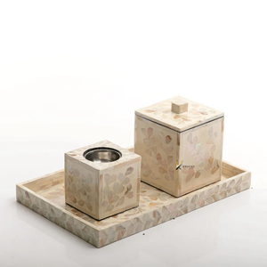 Ensemble brûleur de Bakhoor de luxe fait main, incrustation florale en nacre, écologique, style arabe religieux, le plus vendu 2026 KV NATURAL HOME KVMB - Product Image 4
