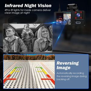 WiFi FHD 1080P WiFi <b>Car</b> Dash <b>Camera</b> 3-Channel Front & Rear Loop Recording Night Vision 170 Degree <b>for</b> <b>Reverse</b> Imaging - Product Image 4