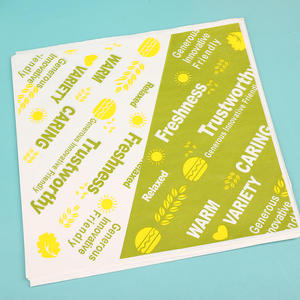 Recyclable Custom Logo Tray Liner Paper Greaseproof Burger Bread & Cookie Food Wrapping <b>Sheets</b> - Product Image 1