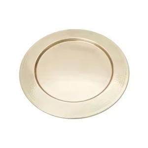 Assiette de présentation décorative en laiton pour mariage, banquet, restaurant, hôtel, fête, décoration de table - Product Image 2