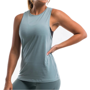 Débardeurs en polyester tricoté respirant pour femmes, col rond, style décontracté, sans manches, logo personnalisé, service OEM en gros - Product Image 4