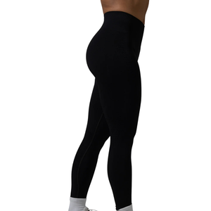 Black Women's Mid Rise Leggings High Stretch Workout Pants for Yoga Gym Running Fitness Training Activewear Quick Dry - Product Image 3