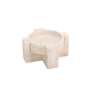 Wholesale Marble Art Deco <b>Round</b> Multi-functional Pallet for Jewelry Carving Catchall Tray Set Home & Hotel Storage - Product Image 3