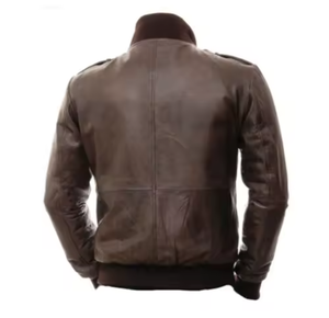 Men's Slim Fit Winter PU Leather <b>Zip</b>-<b>Up</b> <b>Jacket</b> with Stand Collar Front Logo Windproof & Breathable-Wholesale - Product Image 2