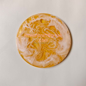 Posavasos Redondos Clásicos de Resina Hechos a Mano de 4 Pulgadas para Restaurantes, Hoteles y Servicio de Tazas de Té - Product Image 1