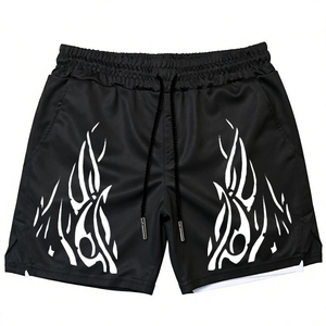 Pantalones Cortos Deportivos de Verano para Hombre, Tejidos, Transpirables, Ecológicos, de Secado Rápido, 2 en 1, Hasta la Rodilla, con Cierre de Cordón, para Gimnasio y Running - Product Image 1