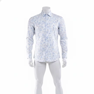 Camisa Casual con Cuello Mao, Impresión por Transferencia de Calor Personalizada Premium, 100% Poliéster Dobby, Transpirable, Ecológica, ODM - Product Image 1