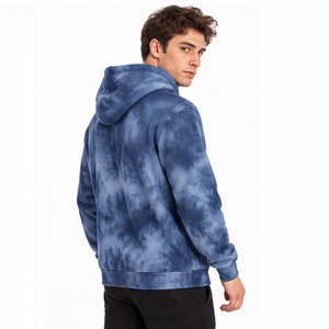 Sweat à capuche en maille gaufrée pour homme, manches longues, pull thermique, streetwear décontracté, mode hiver, sweat à capuche personnalisé, vêtements en gros - Product Image 2