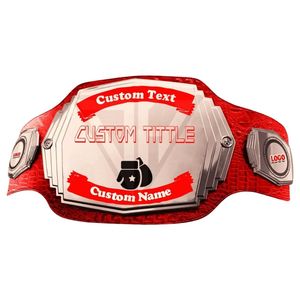 Ceinture de championnat de boxe VICS SPORTS personnalisée en cuir rouge écologique, légère, durable, unisexe, pour l'entraînement et les événements de MMA - Product Image 1