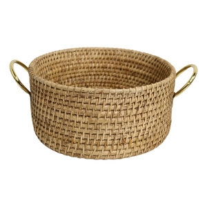 <b>Wicker</b> Decorative <b>Storage</b> <b>Basket</b> Home Decor Organizing Rattan Woven <b>Basket</b> - Product Image 3