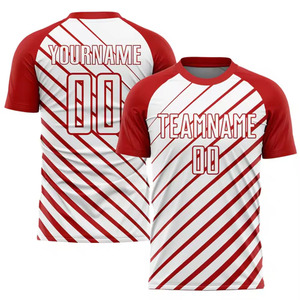 Custom White and Red <b>Soccer</b> Jersey Set for Men Women and Youth with Wholesale Sportswear Manufacturing - Product Image 6