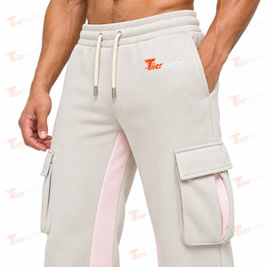 Mens Flare <b>Jogger</b> Pants Premium Casual Soft Cotton Blend Relaxed Sweatpants Elastic Waist <b>Wide</b> <b>Leg</b> Long Pants Comfortable - Product Image 5
