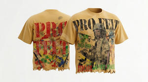 T-shirt Homme Décontracté à Manches Courtes Imprimé Streetwear Hip Hop Coupe Ample Respirant avec Logo Graphique Personnalisé Ourlet Effiloché Tendance Été - Product Image 5