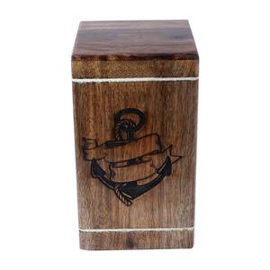 Urna de Madera Hecha a Mano con Tapa Deslizante para Cenizas Humanas y de Mascotas, Regalo Conmemorativo Personalizable - Product Image 1