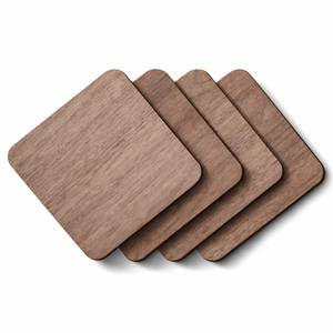 Bamboo Coasters <b>Set</b> <b>Square</b> Cloud Round Modern Design Non Slip Mats & Pads - Product Image 5