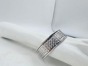 Brazalete de plata 92,5 texturizado Diseño moderno ajustable Pulseras elegantes únicas Brazaletes de moda - Product Image 3