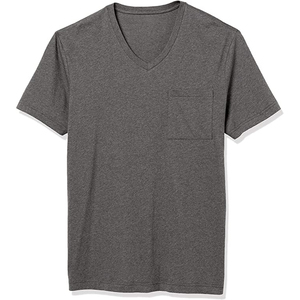 Camiseta con Cuello en V para Hombre, 100% Algodón, 180 GSM, Precio al por Mayor, con Logotipo Personalizado, Lisa, Hecha a Medida - Product Image 2