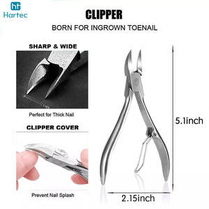 Kit d'outils professionnels de manucure et pédicure en acier inoxydable 6 pièces : coupe-ongles, repousse-cuticules et outil pour l'élimination des ongles incarnés - Product Image 4