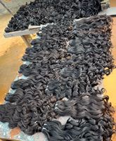 Ekstensi rambut Remy murah bebas kusut kualitas terbaik kutikula Tunggal Manusia India mentah keriting alami