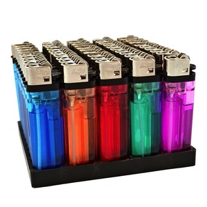 High Quality Disposable Plastic LED <b>Lighters</b> / <b>Custom</b> Logo Disposable <b>Lighter</b> / Refillable Eco-Friendly Portable <b>Lighters</b> - Product Image 1