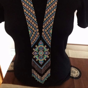 Ukrainian Gerdan Necklace |Chunky|Ethnic |Tribal |Ukrainian Necklace |Unique |African Woman Necklace with earring,for gifted - Product Image 1