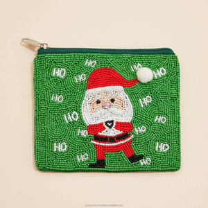 Love You Latte Monedero con cuentas Diseño de café de San Valentín Lentejuelas Rojas Mini bolso de mano plegable magnético Regalo romántico hecho a mano para ella - Product Image 3